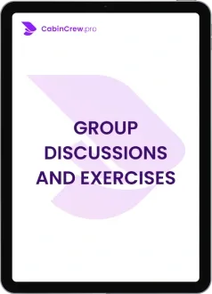 Group discussions, i.e. group conversation scenarios for Emirates Cabin Crew candidates. Pair tasks, group tasks, group building - tasks performed in groups, i.e. candidates building something. Preparation for Cabin Crew recruitment. Tasks for Emirates, Qatar Airways, Etihad, IndiGo, Air India, Akasa Air, Air India Express airlines.